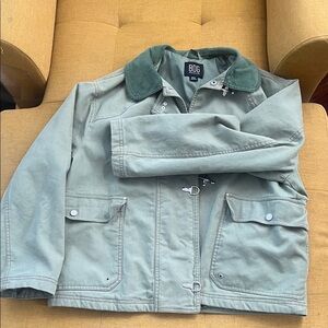 Army Green BDG Lined Cotton Canvas Workwear Jacket